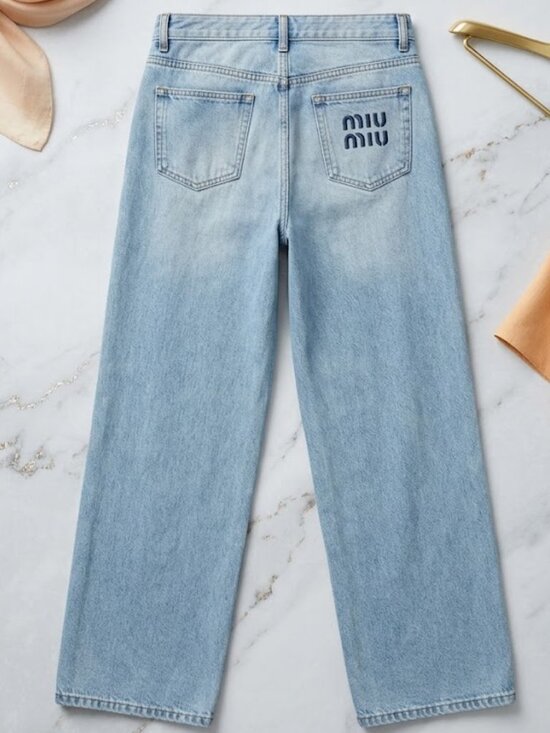 Denim - Blue Women Jeans Streetwear Fashion High Waisted Wide Leg Jean Female